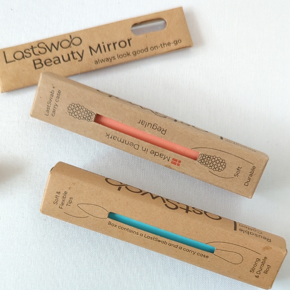 🆕 LAST OBJECTS Last Swab & Mirror Set - Peach And Turquoise